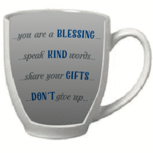 25 oz Ceramic Mug with Writing Inside
