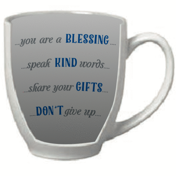 25 oz Ceramic Mug with Writing Inside