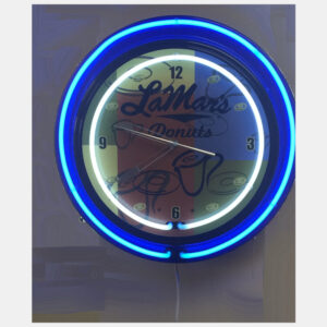 LaMar's 24" Neon Clock with Gold hands