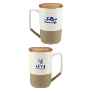 LaMars Donuts Ceramic Mug | White & Tan